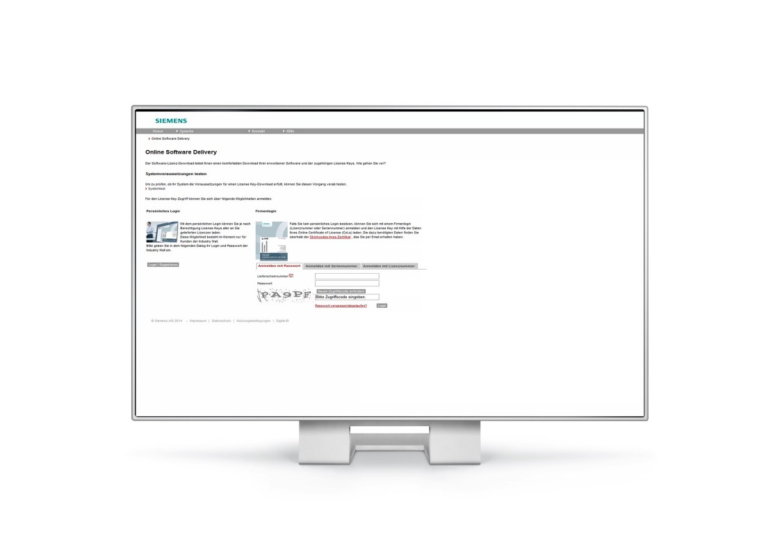 Siemens product download using